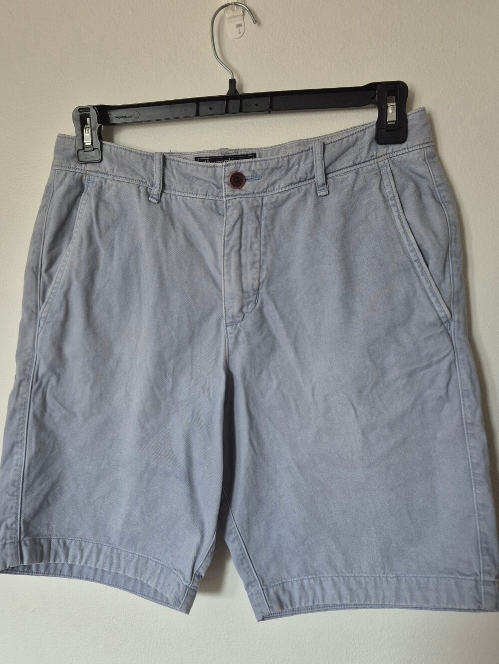 Abercrombie & Fitch Size 31 Gray Blue  Flat Front Shorts 100% Cotton